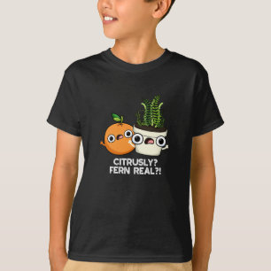 Citrely Fern Real Funny Citrus Pflanze Puff Dark B T-Shirt