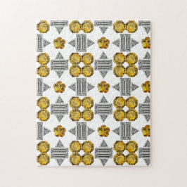 Citrine Diamond Gemstone Art, gelb