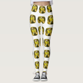 Citrine Gemstone Gelb Leggings