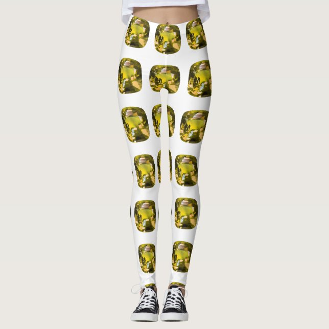 Citrine Gemstone Gelb Leggings (Vorderseite)