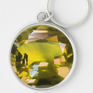 Citrine Gemstone Gelb Schlüsselanhänger