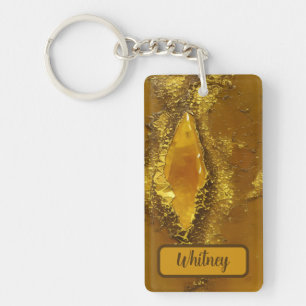 Citrine und Gold Inspiriert Schlüsselanhänger (02)