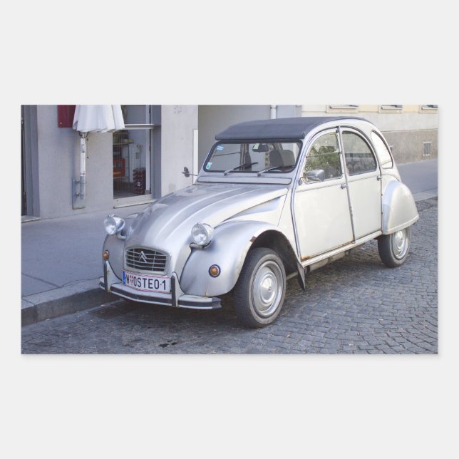 Citroën 2 CV Rechteckiger Aufkleber (Vorderseite)