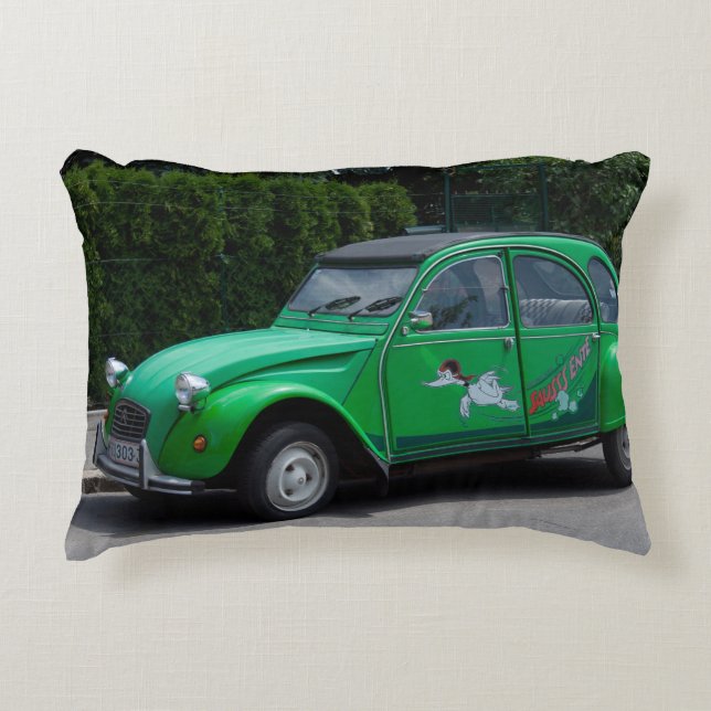 Citroen 2 CV Sauss Ente Zierkissen (Vorderseite)