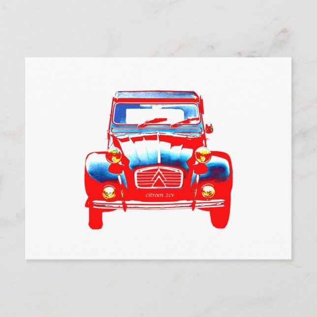 Citroen 2CV 2 Postkarte (Vorderseite)