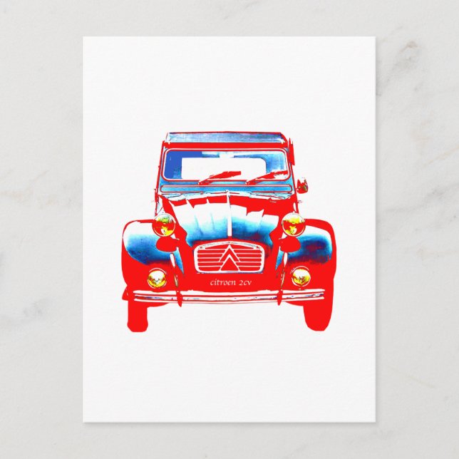 Citroen 2CV 2 Postkarte (Vorderseite)