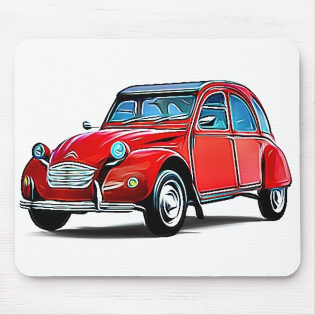 Citroen 2CV Cartoon Mousepad (Vorne)