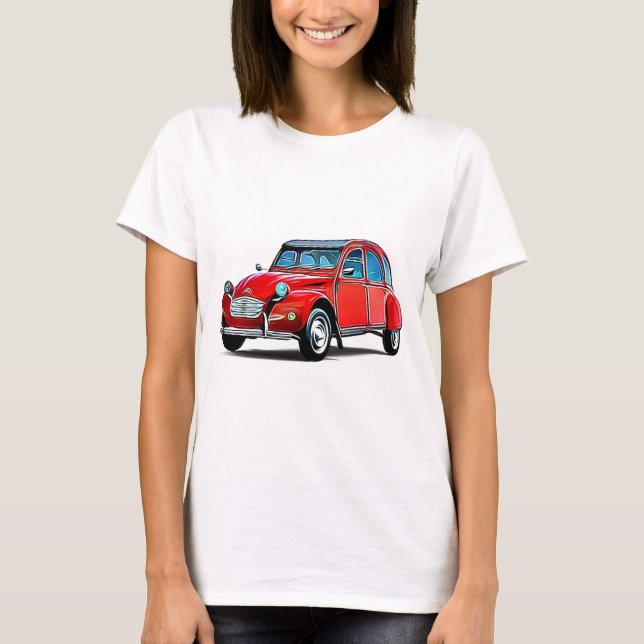 Citroen 2CV Cartoon T-Shirt (Vorderseite)