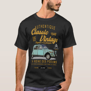Citroen 2cv die Königin der Podien klassische Vint T-Shirt