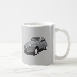 Citroën 2CV - grau - Logo - DIY-Tasse - Kaffeetasse