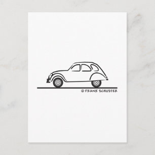 Citroen 2CV Postkarte