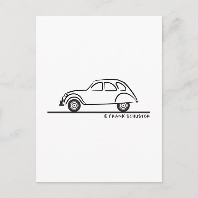 Citroen 2CV Postkarte (Vorderseite)