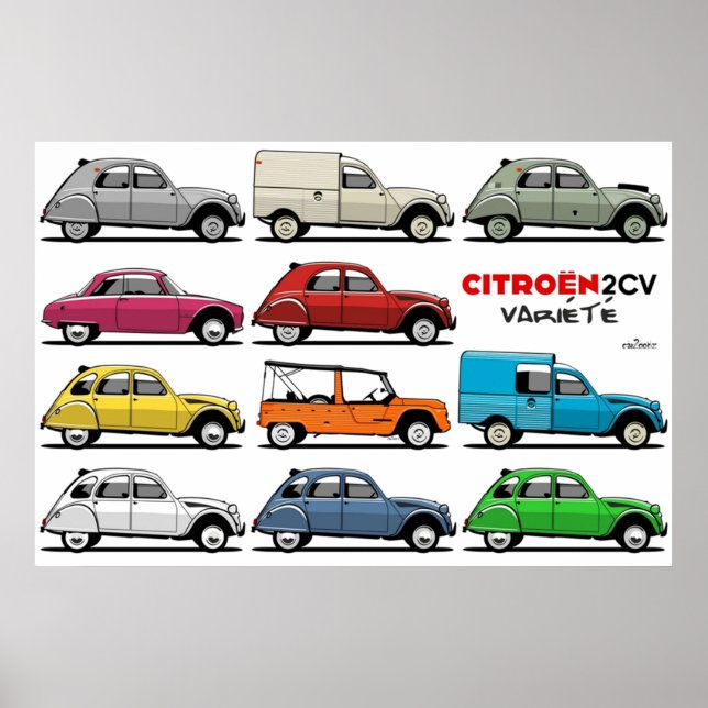 Citroën 2CV-Sorte Poster (Vorne)