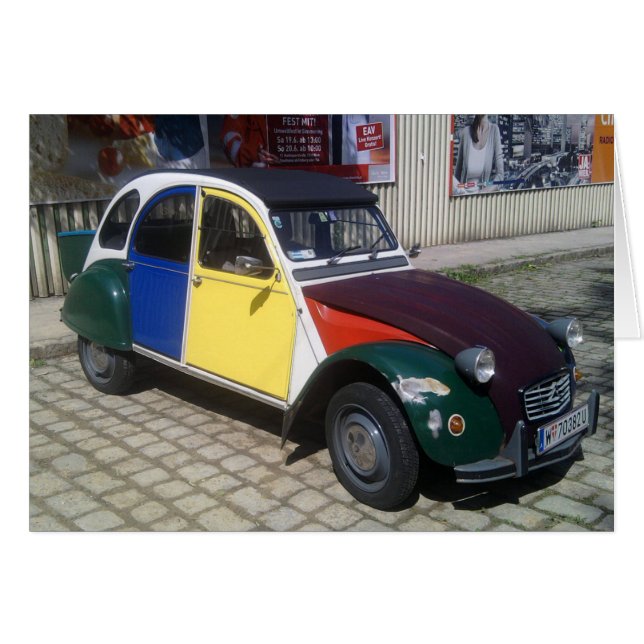 Citroen coloré 2 CV (Devant horizontal)