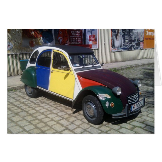 Citroen coloré 2 CV (Devant Horizontal)