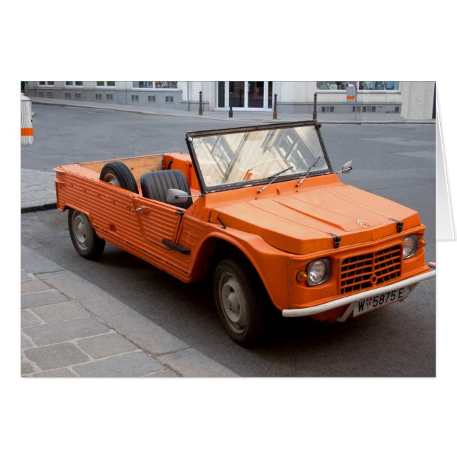 Citroen orange Mehari (Devant horizontal)
