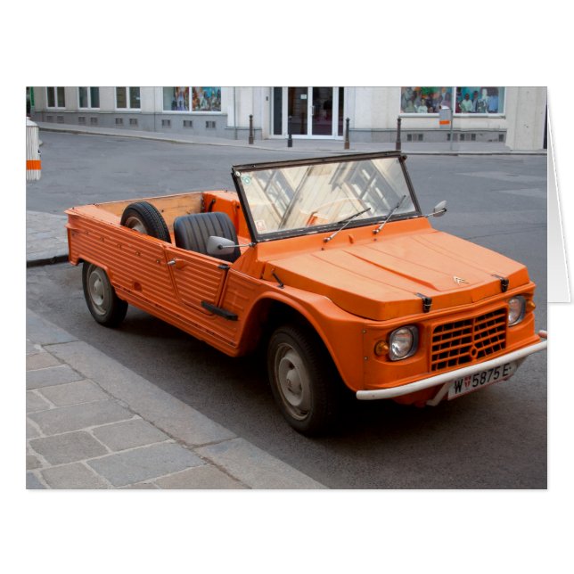Citroen orange Mehari (Devant horizontal)