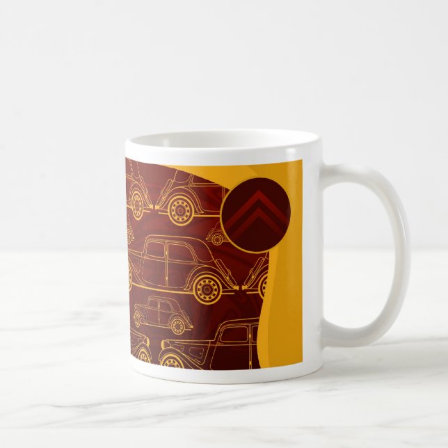 Citroen-Zugkraft Avant illustrierte Tasse (Rechts)