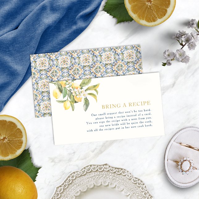 Citron Apporte Une Carte De Recette (Lemon Bring A Recipe Card
)