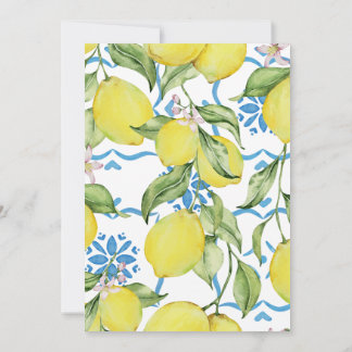 Citron Carrelage bleu Méditerranée Invitation d'an