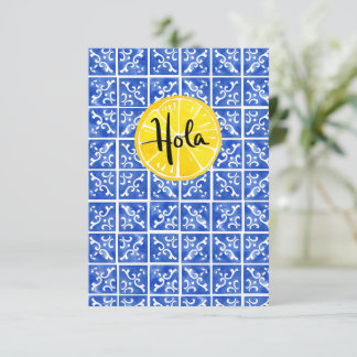 Citron & Carrelage Bonjour en espagnol : Carte "Ho