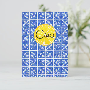 Citron & Carrelage Bonjour en italien : carte "Cia