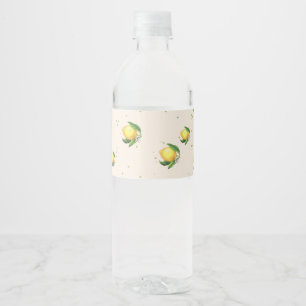 citron design Étiquettes d'eau