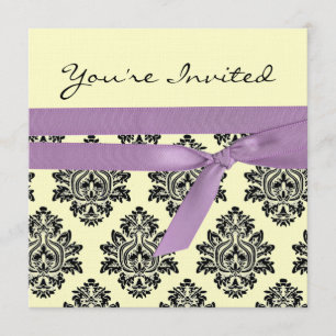 Citron et invitation de toile pourpre de baby