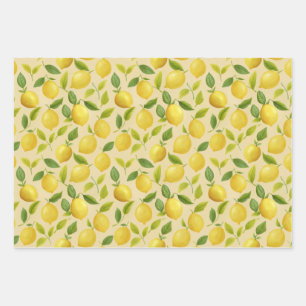 Citron Feuille Motif jaune