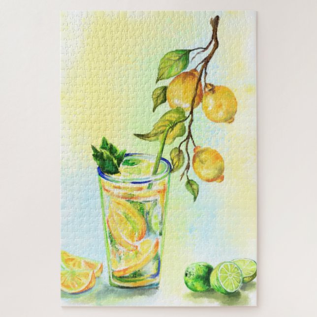 Citron Jus Cool Boire Lemonade Jigsaw Puzzle (Vertical)