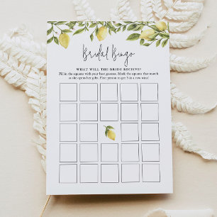 CITRON Lemon Bridal Bingo Einladung