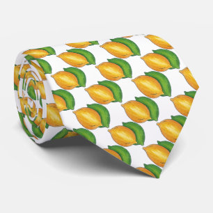 Citron Lime Citrus Fruit Imprimer Cravate de foie