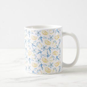 Citron Motif à la main - Mug de café