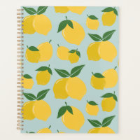 Citron Motif Fruit Rétro Jaune Sur Vert
