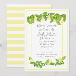 Citron thème Fête des mariées Brunch Invitation