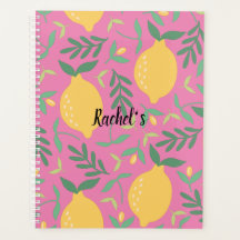 Citronnier motif jaune rose giron été