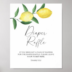 Citrons - affiche de tombola de la couche