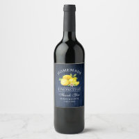 Citrons Blue Wood Limoncello Merci Étiquettes bout
