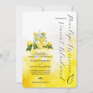 Citrons et Faire-part de mariage de limonade