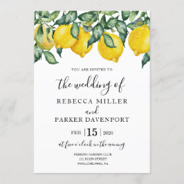 Citrons et Faire-part de mariage de verdure
