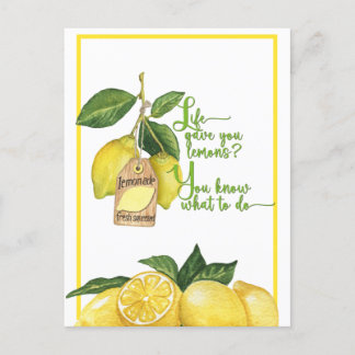Citrons et limonade - Carte de voeux encourageante