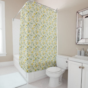 Citrons & Fleurs Motif Douche rideau