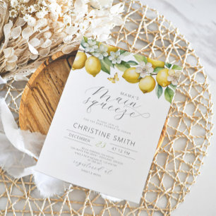 Citrons Fruits Citrus Baby shower Invitation