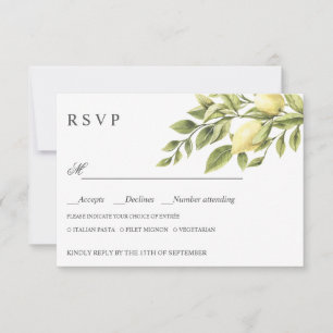 Citrons   Gray MARIAGE RSVP REPAS CHOIX