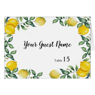 Citrons Mariage vous écrivez une carte de place pe