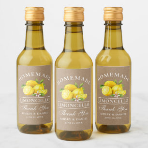 Citrons Merci Kraft Limoncello Mini Étiquettes de
