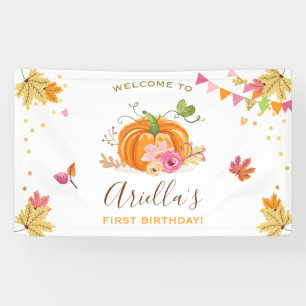 Citrouille Anniversaire Bannière Automne Automne F