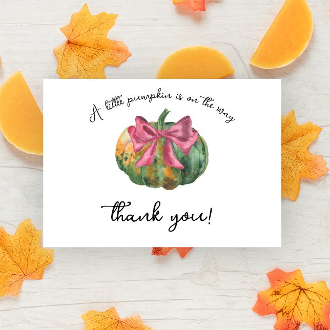 Citrouille arc baby shower d'automne - Carte de re (Créateur téléchargé)