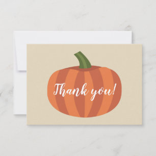 Citrouille Automne Baby shower d'automne Merci