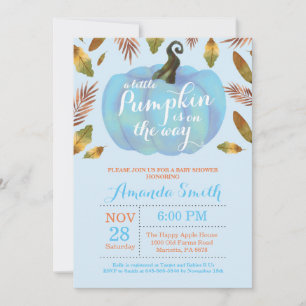 Citrouille  Automne Baby shower Invitation